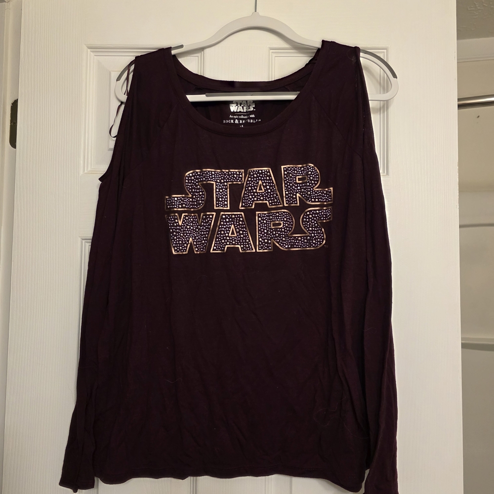 Star Wars Womens Burgundy Top